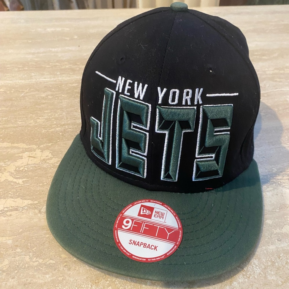 New Era Jets Black and Green Cap